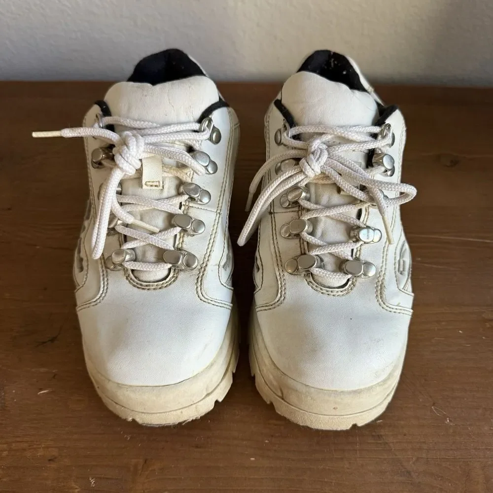 VTG No Boundaries White Platform Chunky‎ Shoes 90s Y2K Womens Size 6 Rare